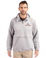 Santa Clara Broncos Cutter & Buck Charter Recycled Packable Mens Half Zip Anorak Jacket Polished Medium Gray Front