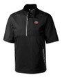 San Francisco 49ers Cutter & Buck Fairway Short-Sleeve Half-Zip Jacket Black Mannequin