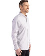 Toronto Blue Jays Cooperstown Cutter & Buck Skyline Epic Confidence Recycled Gingham Mens Big & Tall Long Sleeve Dress Shirt Concrete/White Side