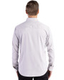 Toronto Blue Jays Cooperstown Cutter & Buck Skyline Epic Confidence Recycled Gingham Mens Big & Tall Long Sleeve Dress Shirt Concrete/White Back