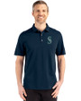 Seattle Mariners Cutter & Buck Advantage Refresh Epic Confidence Recycled Mens Tri-Blend Pique Polo Liberty Navy Front