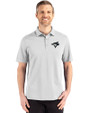 Toronto Blue Jays Mono Cutter & Buck Advantage Refresh Epic Confidence Recycled Mens Tri-Blend Pique Polo CONCRETE Front
