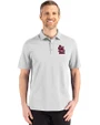 St. Louis Cardinals Cutter & Buck Advantage Refresh Epic Confidence Recycled Mens Tri-Blend Pique Polo CONCRETE Front