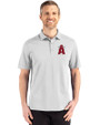Los Angeles Angels City Connect Cutter & Buck Advantage Refresh Epic Confidence Recycled Mens Tri-Blend Pique Polo CONCRETE Front