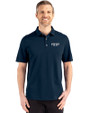 Detroit Tigers City Connect Cutter & Buck Advantage Refresh Epic Confidence Recycled Mens Tri-Blend Pique Polo Liberty Navy Front
