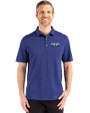 Detroit Tigers City Connect Cutter & Buck Advantage Refresh Epic Confidence Recycled Mens Tri-Blend Pique Polo Tour Blue Front
