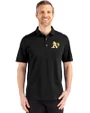 Athletics Cutter & Buck Advantage Refresh Epic Confidence Recycled Mens Tri-Blend Pique Polo Black Front