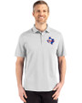 Texas Rangers Cooperstown Cutter & Buck Advantage Refresh Epic Confidence Recycled Mens Tri-Blend Pique Polo CONCRETE Front