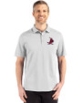 St. Louis Cardinals Cooperstown Cutter & Buck Advantage Refresh Recycled Cotton-Blend Pique Mens Polo CONCRETE Front