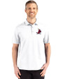 St. Louis Cardinals Cooperstown Cutter & Buck Advantage Refresh Epic Confidence Recycled Mens Tri-Blend Pique Polo White Front