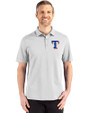 Texas Rangers Cutter & Buck Advantage Refresh Epic Confidence Recycled Mens Tri-Blend Pique Polo CONCRETE Front