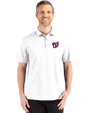 Washington Nationals Cutter & Buck Advantage Refresh Epic Confidence Recycled Mens Tri-Blend Pique Polo White Front