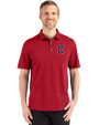Cleveland Guardians - Cutter & Buck Advantage Refresh Epic Confidence Recycled Mens Tri-Blend Pique Polo Cardinal Red Front