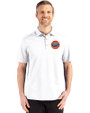 HoustonAstrosCooperstown- Cutter & Buck Advantage Refresh Epic Confidence Recycled Mens Tri-Blend Pique Polo White Front