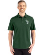 Athletics Cooperstown Cutter & Buck Advantage Refresh Epic Confidence Recycled Mens Tri-Blend Pique Polo Hunter Green Front