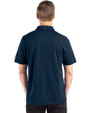 Toronto Blue Jays Cutter & Buck Advantage Refresh Epic Confidence Recycled Mens Tri-Blend Pique Polo Liberty Navy Back