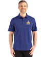 Seattle Mariners Cooperstown Cutter & Buck Advantage Refresh Epic Confidence Recycled Mens Tri-Blend Pique Polo Tour Blue Front