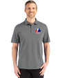 Montreal Expos Cooperstown Cutter & Buck Advantage Refresh Epic Confidence Recycled Mens Tri-Blend Pique Polo Elemental Grey Front