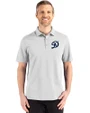 Los Angeles Dodgers City Connect- Cutter & Buck Advantage Refresh Epic Confidence Recycled Mens Tri-Blend Pique Polo CONCRETE Front