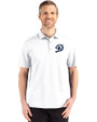 Los Angeles Dodgers City Connect- Cutter & Buck Advantage Refresh Epic Confidence Recycled Mens Tri-Blend Pique Polo White Front