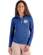 Milwaukee Brewers Cooperstown Cutter & Buck Coastline Epic Comfort Recycled Women’s Quarter Zip Tour Blue Front