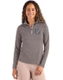 Washington Nationals Cooperstown Cutter & Buck Coastline Epic Comfort Recycled Women’s Quarter Zip Elemental Grey Front