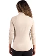 Cleveland Indians Cooperstown Cutter & Buck Coastline Epic Comfort Recycled Women’s Quarter Zip Wheat Back