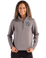 Washington Nationals Cooperstown Cutter & Buck Roam Epic Versatility Recycled Womens Quarter Zip Pullover Elemental Grey Front