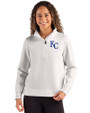 Kansas City Royals Cutter & Buck Roam Epic Versatility Recycled Womens Quarter Zip Pullover Solitare Front