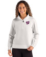 Washington Nationals Cutter & Buck Roam Epic Versatility Recycled Womens Quarter Zip Pullover Solitare Front