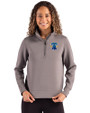 Philadelphia Phillies City Connect Cutter & Buck Roam Recycled Buttery-Soft Knit Womens Quarter Zip Pullover Elemental Grey Front