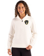 Milwaukee Brewers Cutter & Buck Roam Recycled Buttery-Soft Knit Womens Quarter Zip Pullover Shell Front