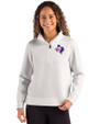 Texas Rangers Cooperstown Cutter & Buck Roam Epic Versatility Recycled Womens Quarter Zip Pullover Solitare Front