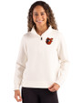 Baltimore Orioles Cooperstown Cutter & Buck Roam Epic Versatility Recycled Womens Quarter Zip Pullover Shell Front