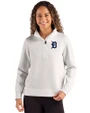 Detroit Tigers Cutter & Buck Roam Epic Versatility Recycled Womens Quarter Zip Pullover Solitare Front