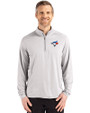 Toronto Blue Jays Cutter & Buck Coastline Epic Comfort Recycled Mens Quarter Zip CONCRETE Front