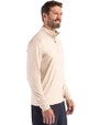 Pittsburgh Pirates Mono Cutter & Buck Coastline Epic Comfort Recycled Mens Quarter Zip Wheat Side