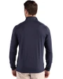 Cincinnati Reds Stars & Stripes Cutter & Buck Coastline Epic Comfort Recycled Mens Quarter Zip Navy Blue Back
