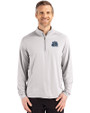 Old Dominion Monarchs Cutter & Buck Coastline Epic Comfort Recycled Mens Quarter Zip CONCRETE Front