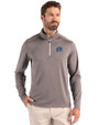 Old Dominion Monarchs Cutter & Buck Coastline Recycled Double Peached Mens Quarter Zip Pullover Elemental Grey Front