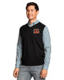 Cincinnati Bengals Cutter & Buck Lakemont Sweater Vest Black Front