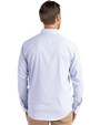 Chicago Cubs Mono Cutter & Buck Skyline Epic Confidence Recycled Pinstripe Mens Big & Tall Long Sleeve Dress Shirt Pale Blue/White Back