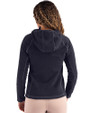 Clique Powder Recycled Fleece Womens Half Zip Hooded Pullover Dark Navy Back
