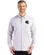 Houston Texans NFL Helmet Cutter & Buck Skyline Epic Confidence Recycled Gingham Mens Big & Tall Long Sleeve Dress Shirt Concrete/White Front
