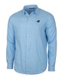 Carolina Panthers Cutter & Buck Windward Twill Long Sleeve Shirt Atlas Light Blue Mannequin