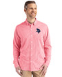Minnesota Vikings Americana Cutter & Buck Skyline Epic Confidence Recycled Gingham Mens Big & Tall Long Sleeve Dress Shirt Red/White Front