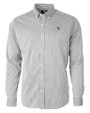 Kansas City Chiefs Cutter & Buck Versatech Pinstripe Stretch Mens Long Sleeve Dress Shirt Black Mannequin