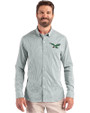 Philadelphia Eagles Historic -  Cutter & Buck Skyline Recycled Gingham Mens Big & Tall Long Sleeve Button Down  Dress Shirt Hunter/White Front