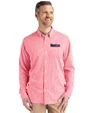Pittsburgh Steelers Americana Cutter & Buck Skyline Epic Confidence Recycled Gingham Mens Big & Tall Long Sleeve Dress Shirt Red/White Front