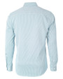 Carolina Panthers Cutter & Buck Versatech Pinstripe Stretch Mens Long Sleeve Dress Shirt Atlas Light Blue Mannequin Back